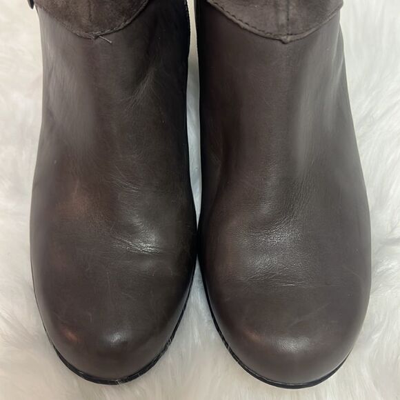 Clark’s Ingalls Dover Brown Side Zip Buckle Boots Booties. Sz 9 D20 - Picture 5 of 9